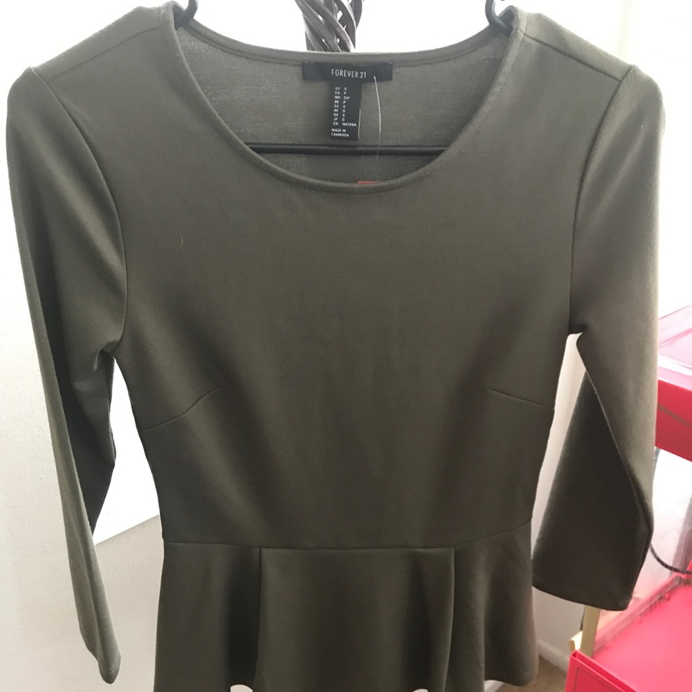 F21 small peplum blouse
